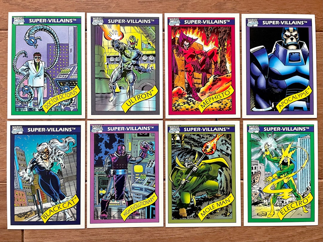 1990 Super Villains Impel Comic Card Lot (8 Cards), Doctor Octopus