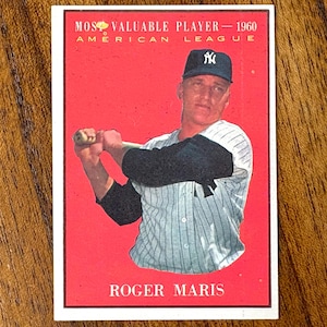 1961 Roger Maris MVP card #478, sharp corners, no creases
