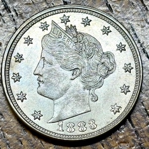 1883 Liberty V Nickel “No Cents” in UNC-BU condition, perfect rim, stars, corn and hair detail C3