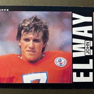 1985 John Elway Topps Football card #238, no creases