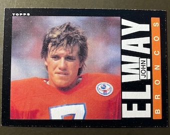 1985 John Elway Topps Football card #238, no creases