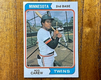 1974 Rod Carew Topps baseball card #50, sharp corners, no creases