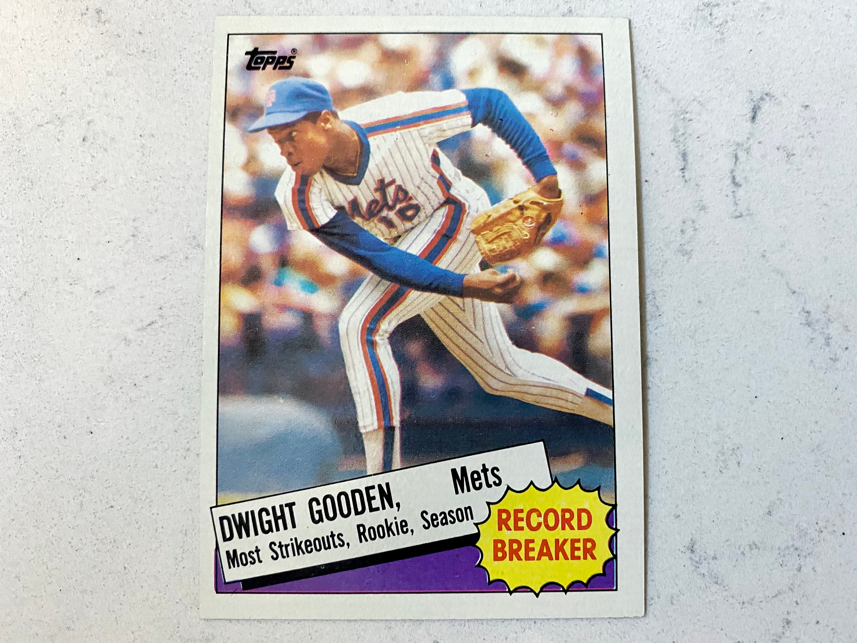 1985 Topps Dwight Gooden RC Record Breaker 3 Baseball Card - Etsy India