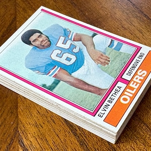 Lot de 1974 Topps Football Card (20 cartes), coins pointus, aucun pli, Bethea, Stingley, Dempsey, Krause