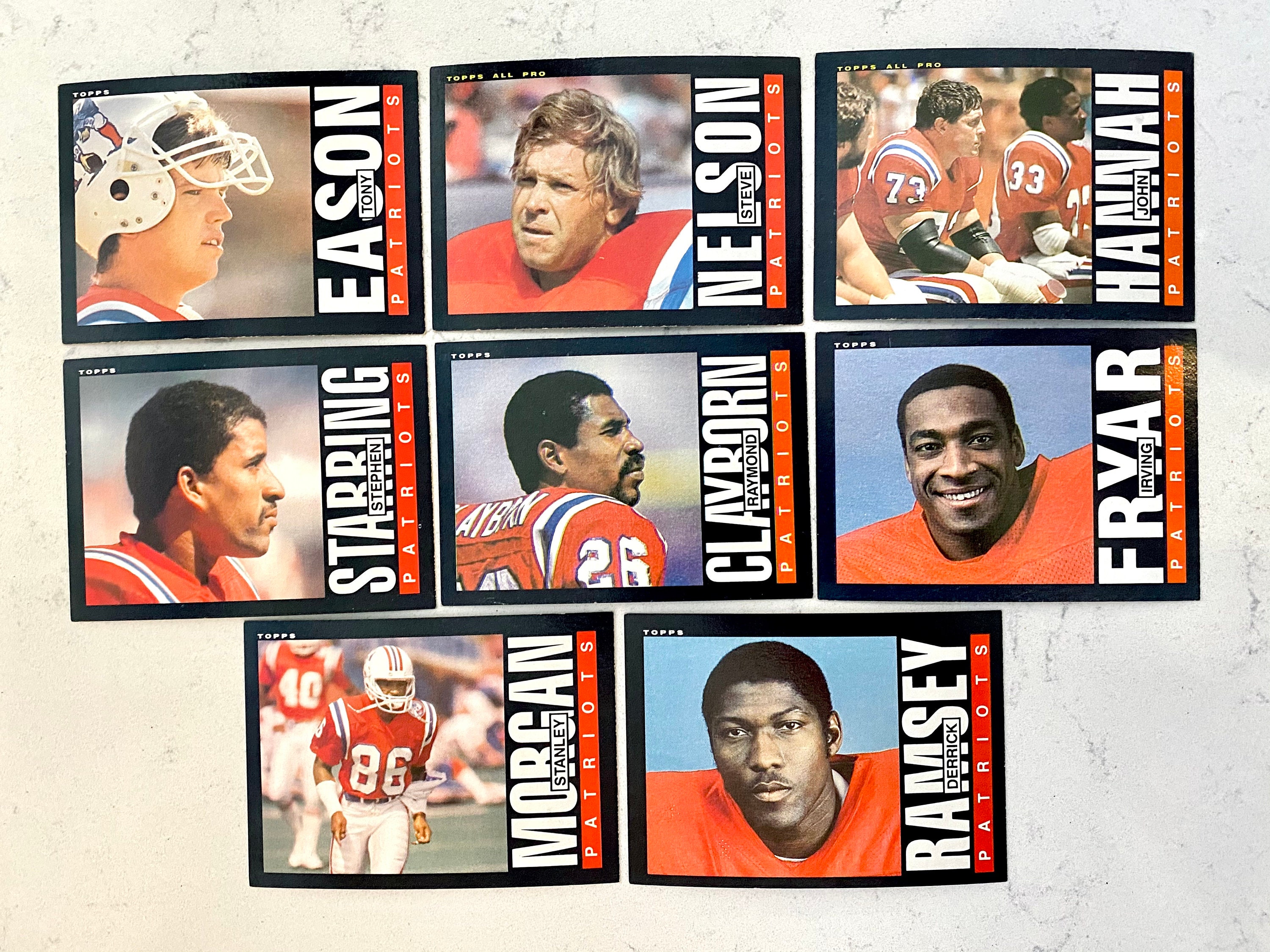 1985 Topps Irving Fryar RC Patriots Team Cards Lot 8 in 