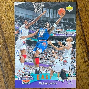 1992 Michael Jordan Upper Deck All-Star card #425, sharp corners, no creases