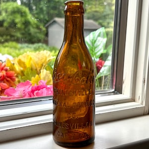 Early 1900’s Amber Coca-Cola Cola soda bottle, Painedville, OH, no large chips or cracks, antique brown coke T