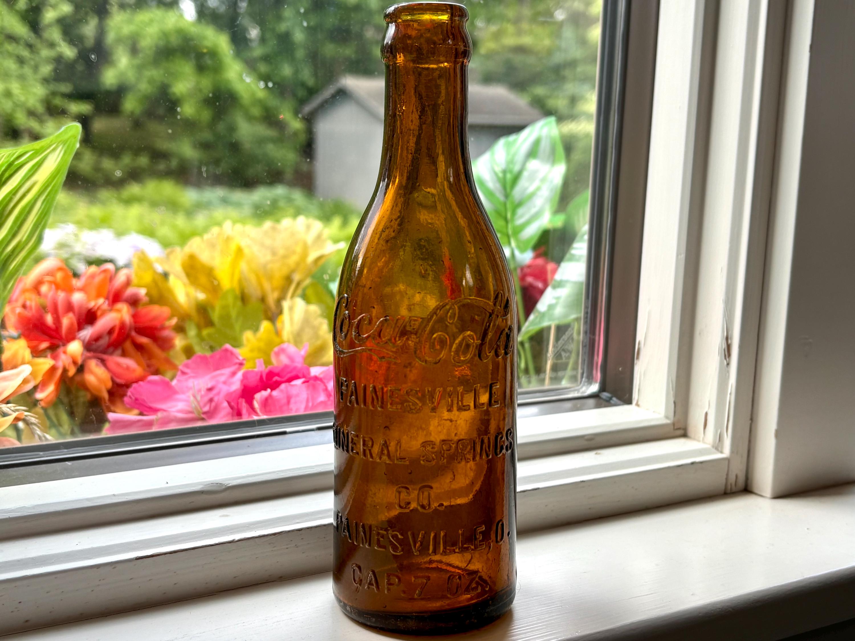 昭和のレトロ 80粒以上 ガラスボトルと硫黄島鶉石 Coca-Cola Early No OH, Painedville, Bottle, Soda Cola Coca-cola Amber 1900's アンティーク雑貨