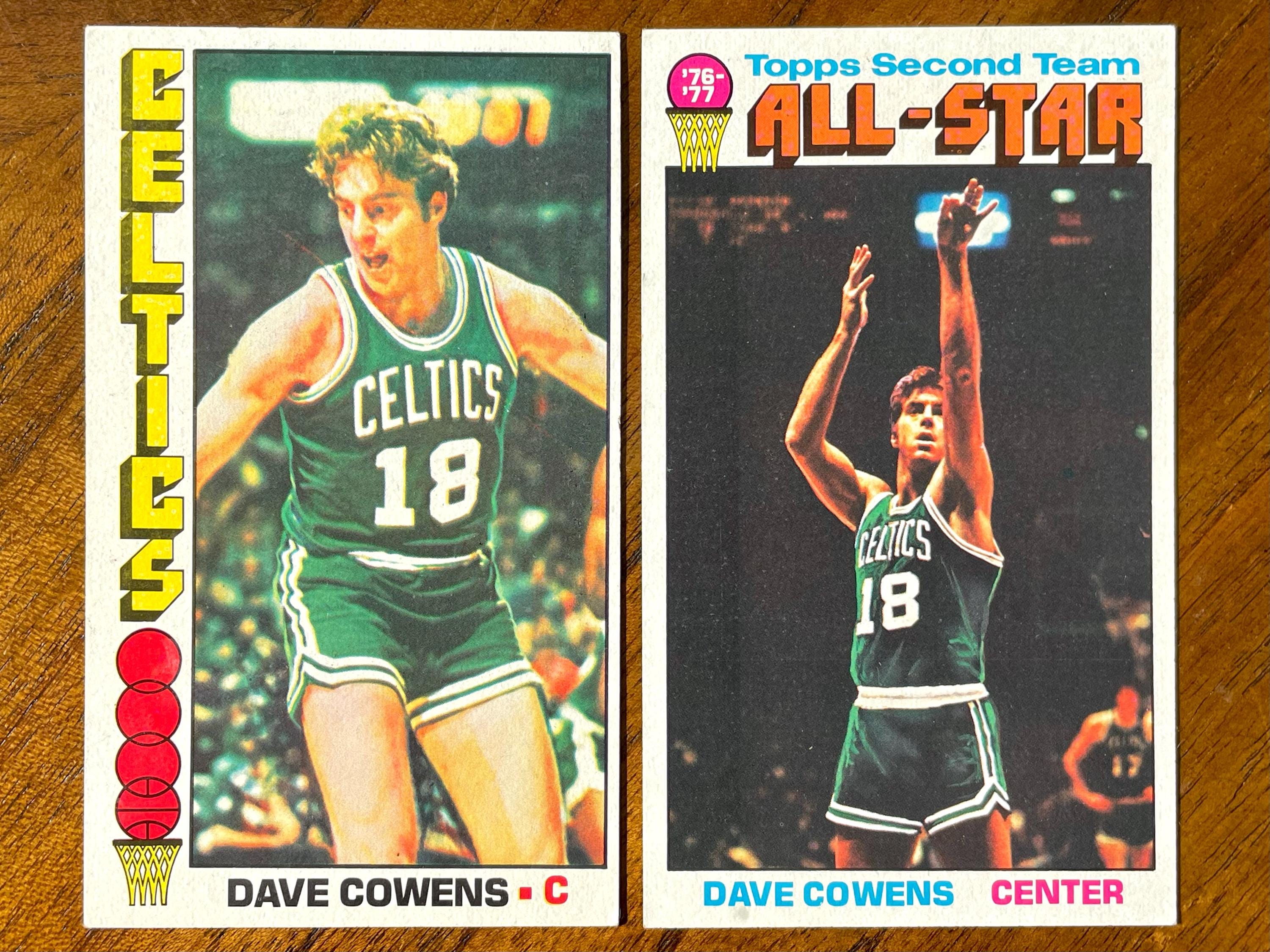 1976 HOF Dave Cowens Lot (2 Cards) Topps Basketball Cards, No 