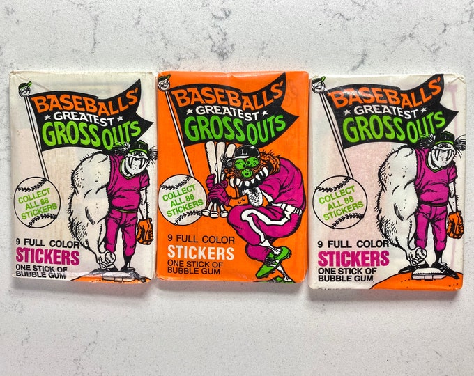 1988 Baseballs Greatest Grossouts Unopened Packs 3 Etsy