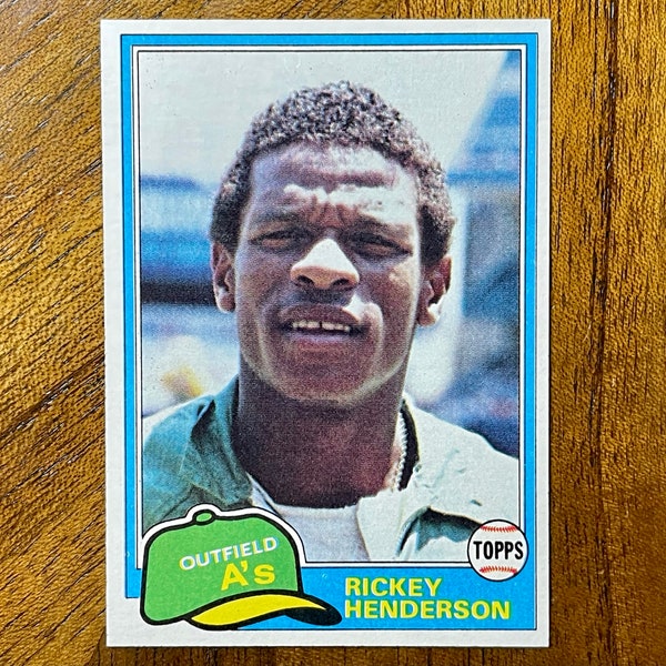 1981 Rickey Henderson Topps baseball card #261, sharp corners, no creases C2