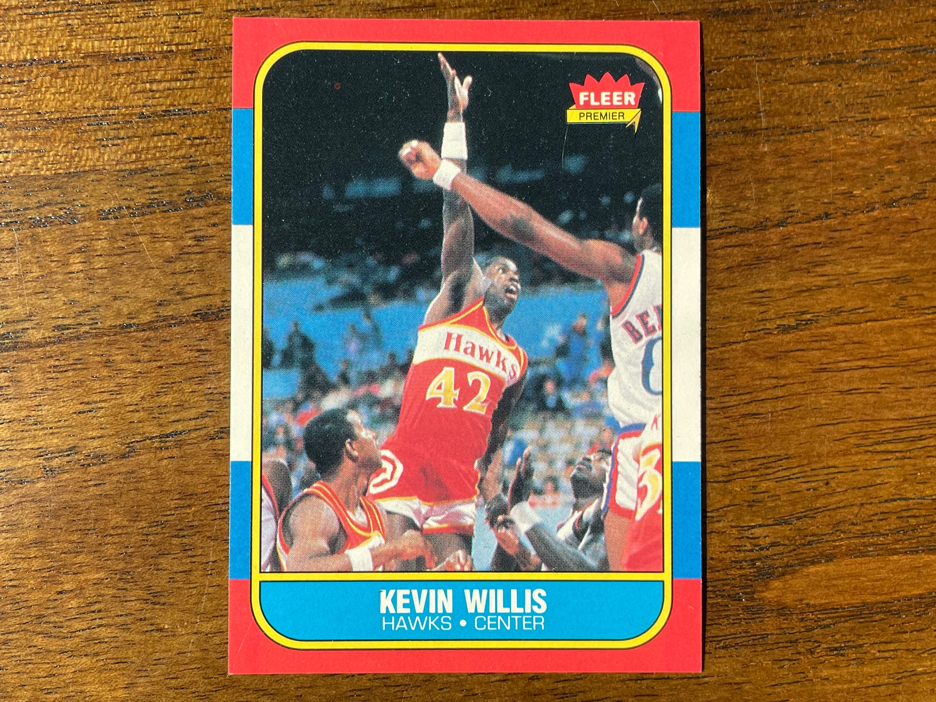 1986 Fleer Basketball Kevin Willis RC #126, Sharp Corners, No 
