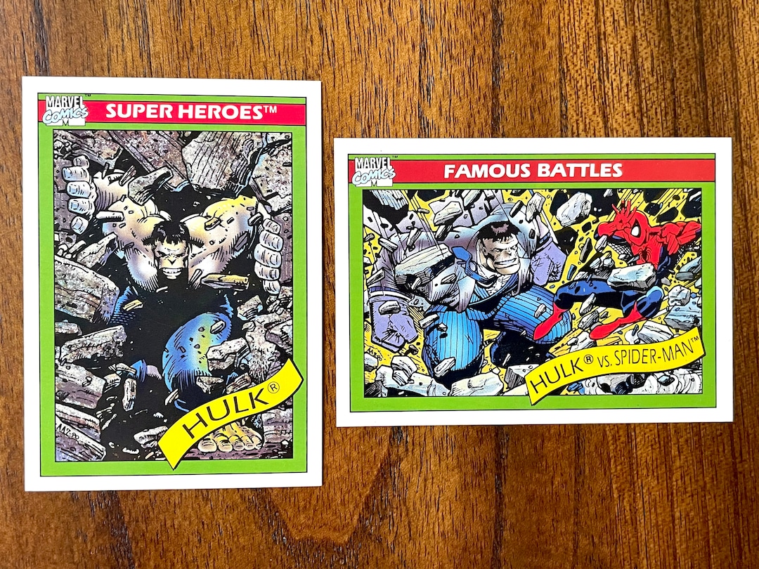 1990 Marvel Impel Gray Hulk Cards, No Creases - Etsy