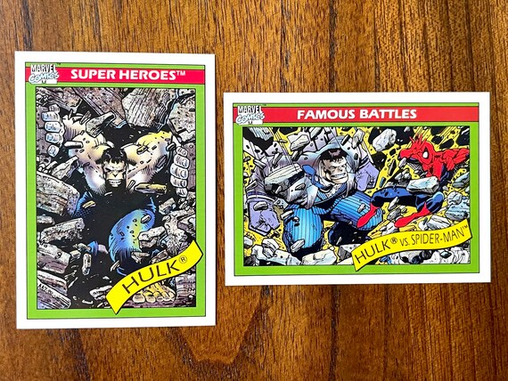 1990 Marvel Impel Gray Hulk Cards, No Creases - Etsy