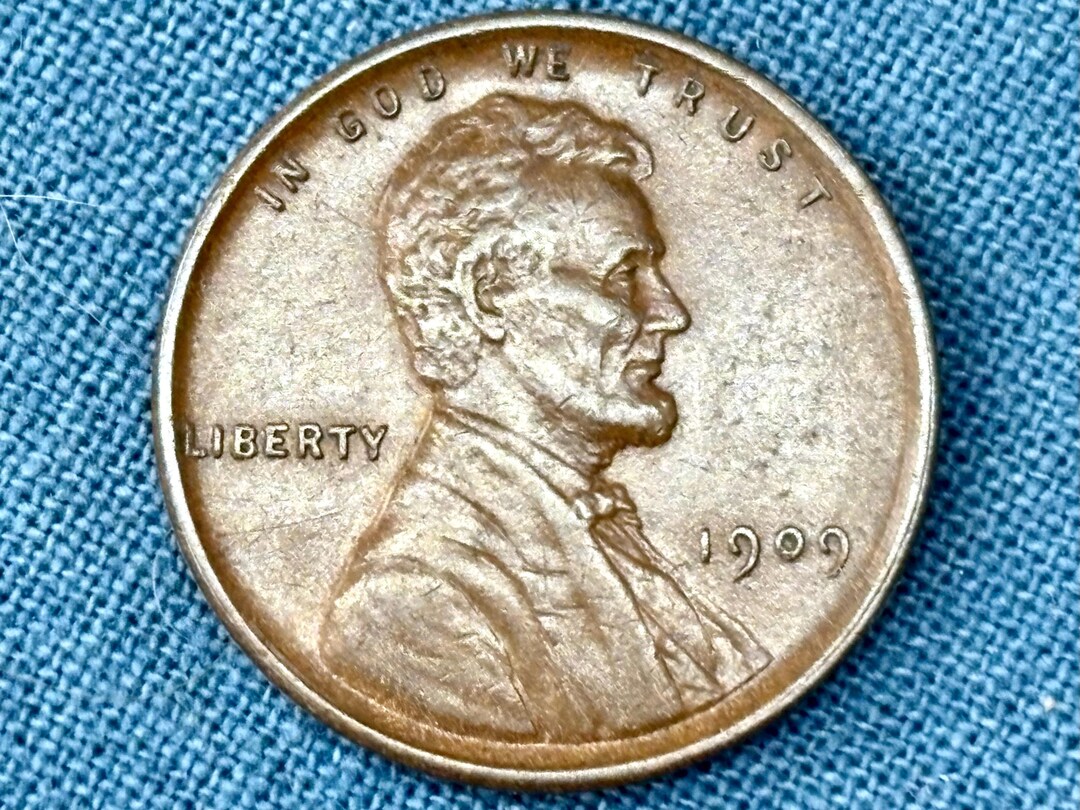 Penny Ridges 1909 VDB Wheat Penny AU+ Condition, Clean Wheat Ridges, Cheekbone and ...