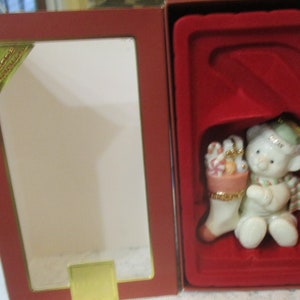 Lenox Teddy Bear, Christmas Ornament, Lenox Ornament, Lenox Christmas, Bear Ornament, Lenox Bear, Vintage Lenox, Christmas Bear