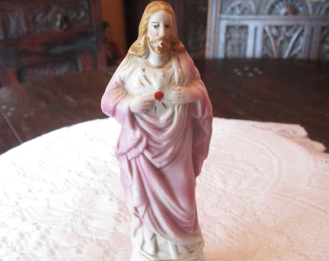 Jesus Figurine Victorian Bisque German Bisque Religious Etsy