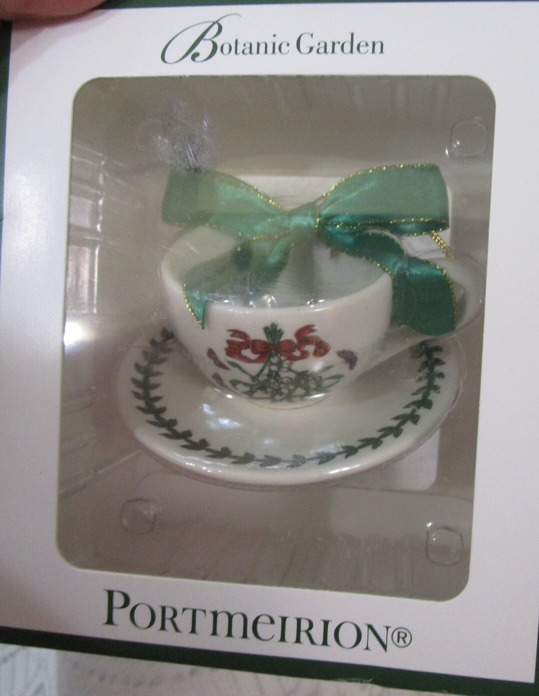 Miniature Teacup, Christmas Ornament, Portmeirion, Botanic Garden, Teacup Ornament, Christmas