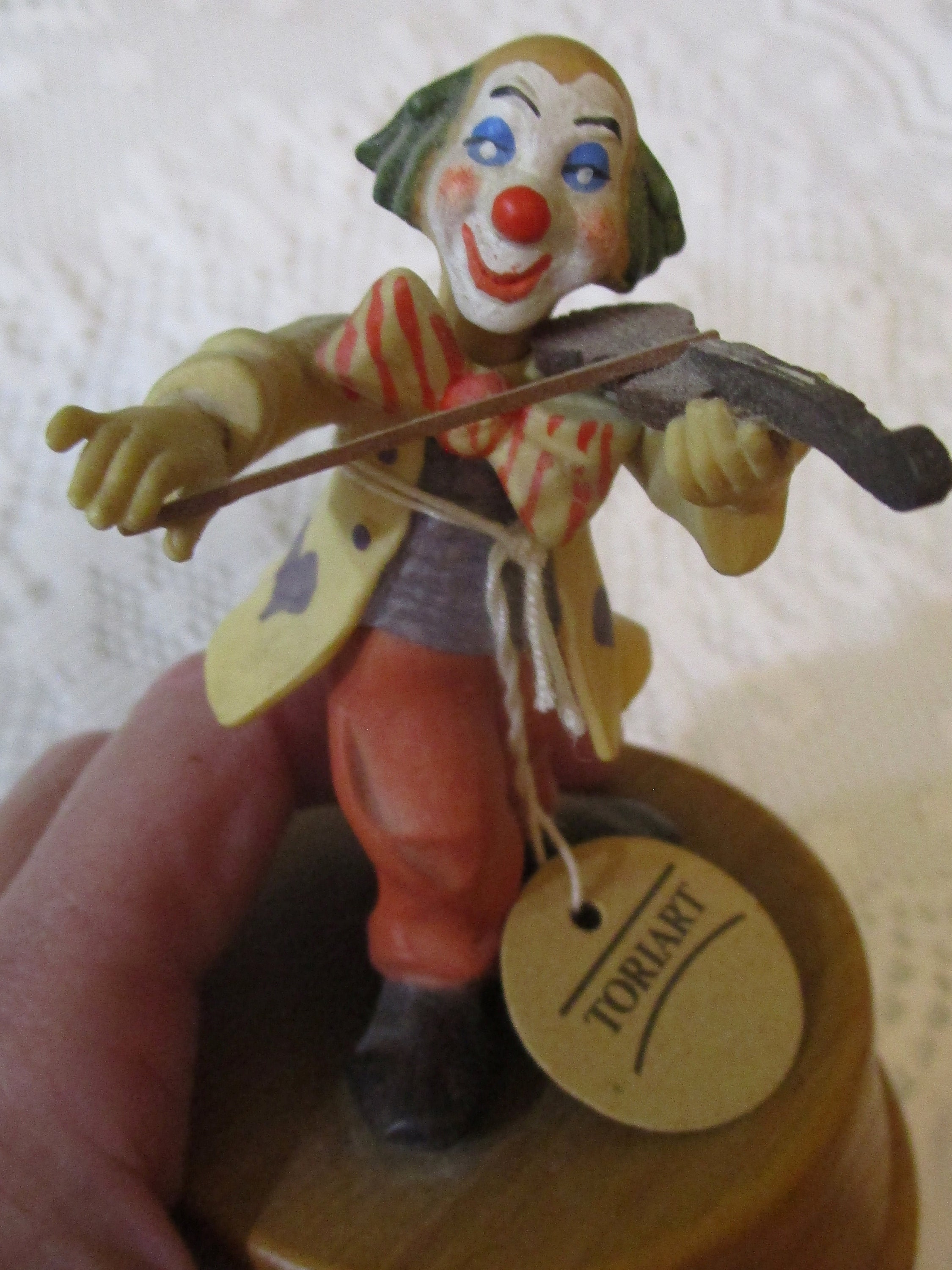 Anri, Toriart, Music Box, Clown Music Box, Vintage Clown, Send in