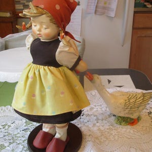 Hummel Doll, Goose Girl, Porcelain Doll, Goose Figurine, Vintage Dolls, Hummels, Vintage Hummel, Goebel Doll, Vintage Goebel, Goebel