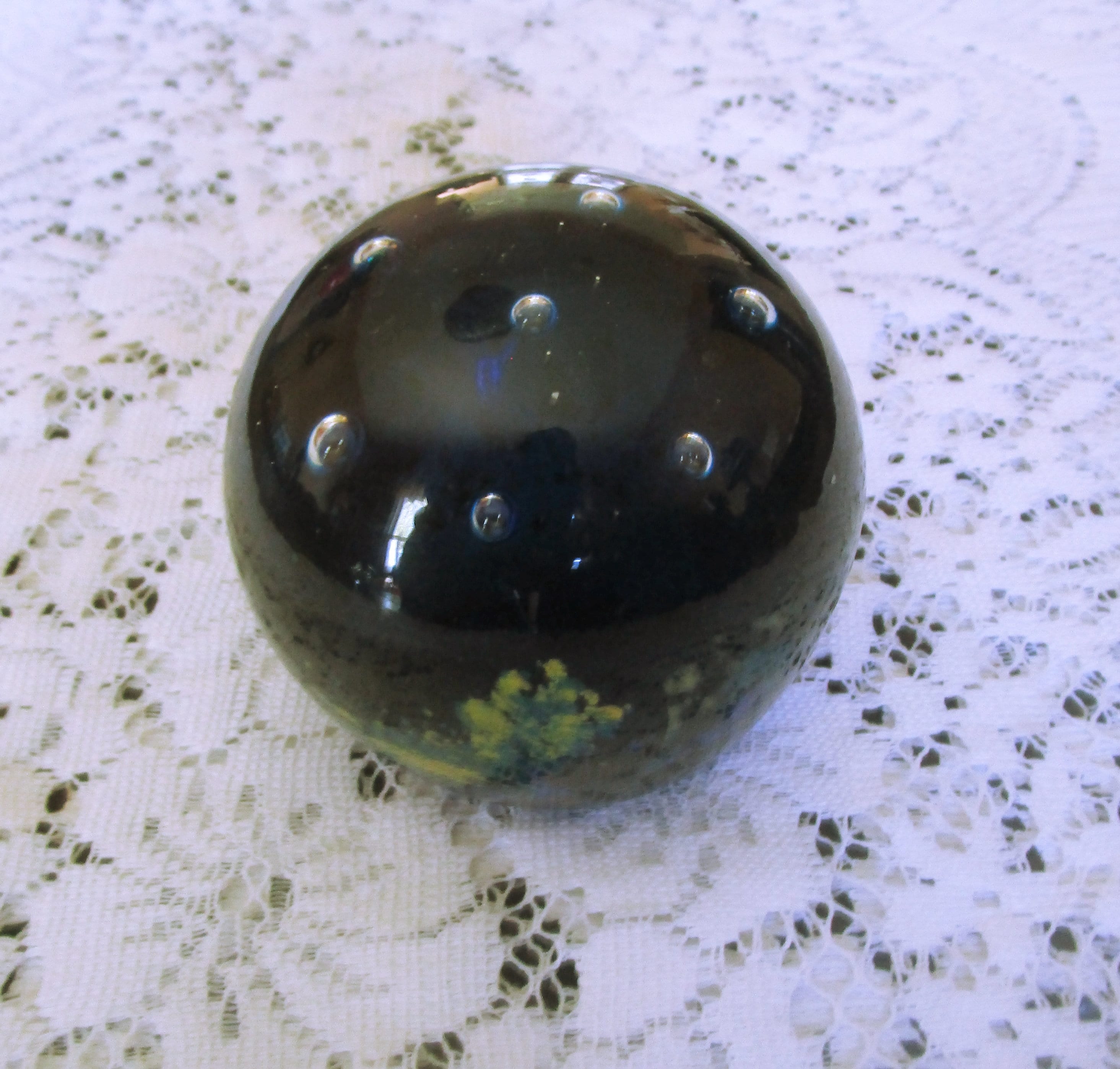 Office Desk /Coffee Table Decoration Vintage Art Glass Clear Crystal