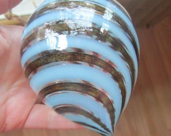 Witches Ball or Pond Float, Blueberry Swirl, Garden Ball