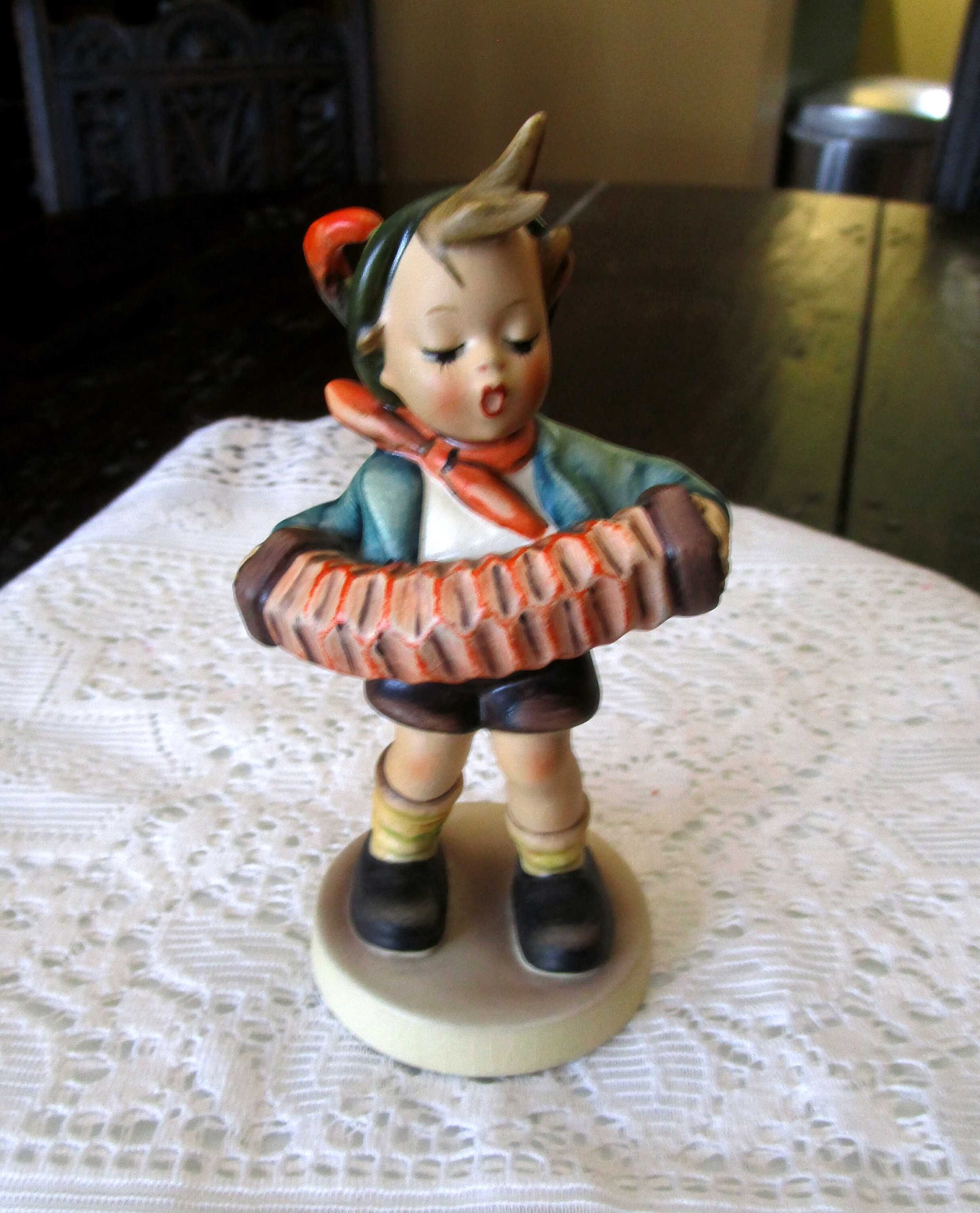 Hummel Figurine Accordian Boy Vintage Figurines Musician Etsy