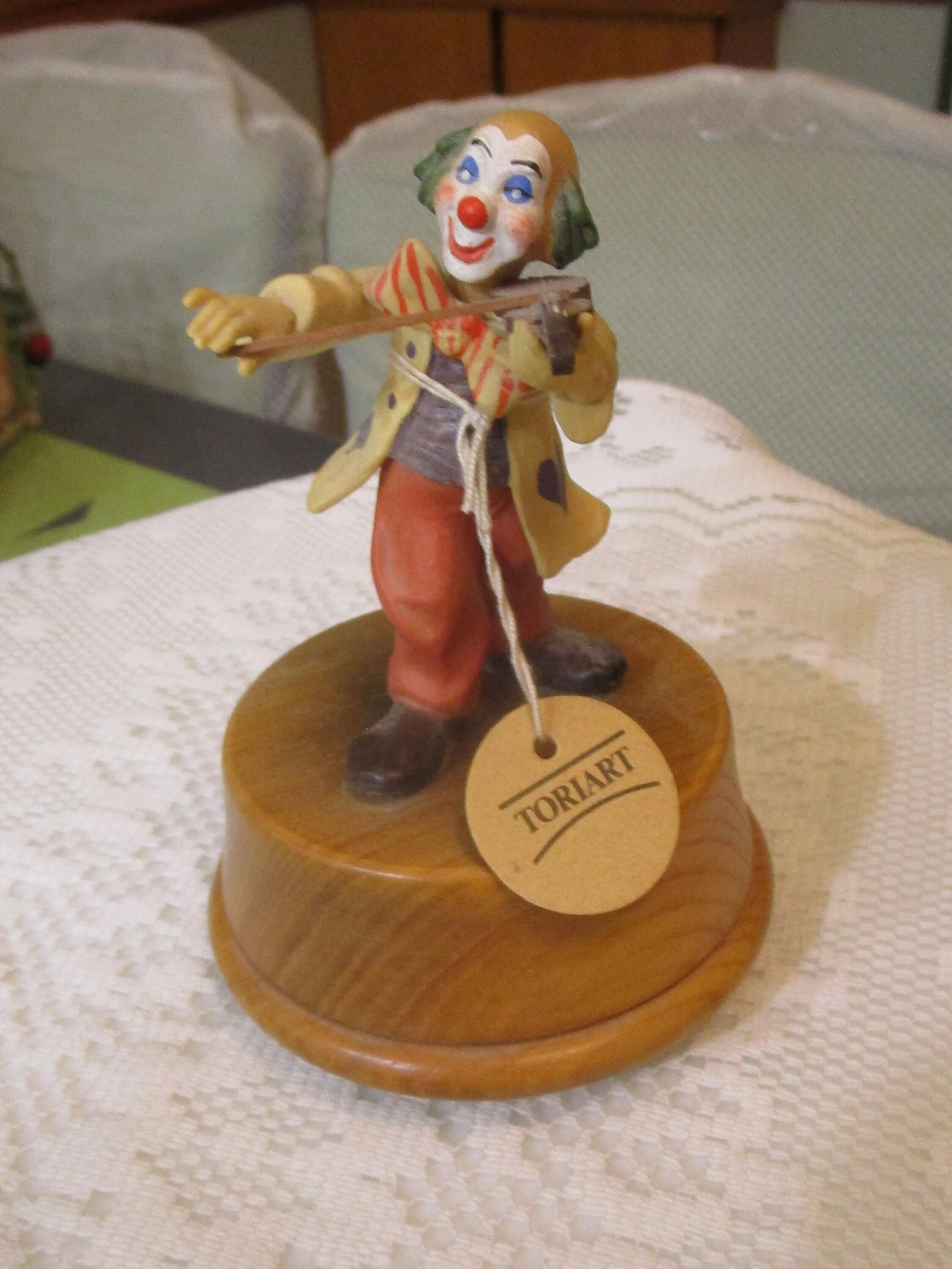 Anri, Toriart, Music Box, Clown Music Box, Vintage Clown, Send in