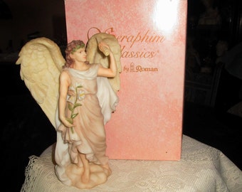 1995, Seraphim Angel, Gabriel, Angel Figurine, Roman Angels, Vintage Angel, Angel Statue, Religious Decor, Angel Gabriel, Gods Messenger