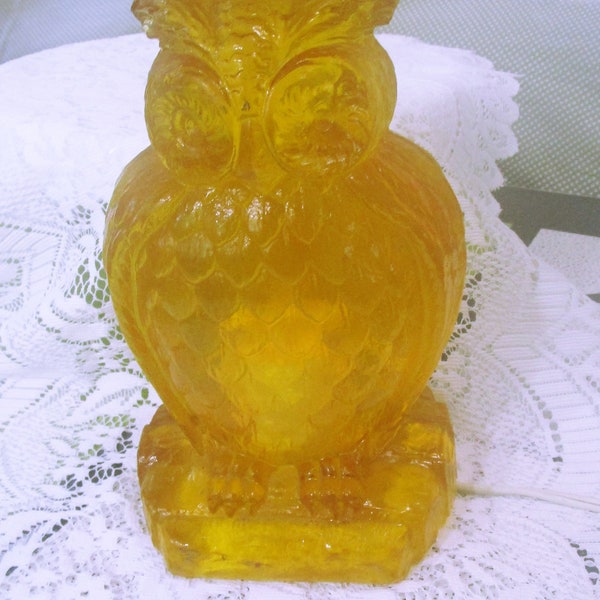 Lucite Lamp, Owl Lamp, Lucite Owl, Vintage Lamps, Night Lights, Vintage Owls, Owl Light, Vintage Lucite, Molded Lucite, Lucite Figurines