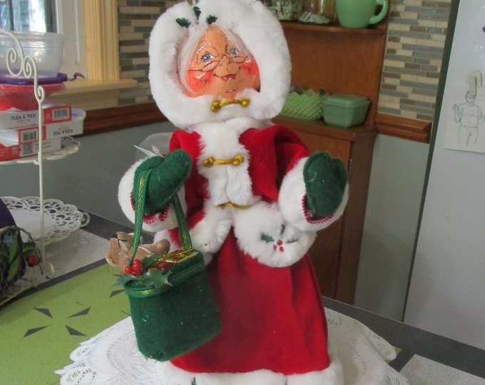 Annalee Doll, Mrs Claus, Christmas Doll, Annalee Christmas, Vintage