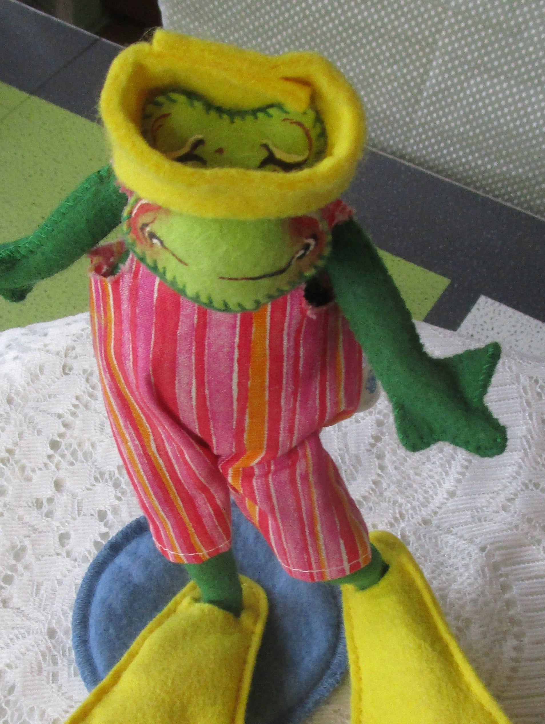 Annalee Frog, Scuba Diver, Annalee Doll, Vintage Doll, Frog Figurine, Frog Doll, Vintage Annalee, Toy Frog, Annalee, Vintage Frogs