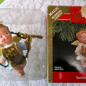 1991, Hallmark Ornament, Sparkling Angel, Keepsake Ornament, Angel Ornament, Christmas Ornament, Hallmark Christmas, Hallmark Angel