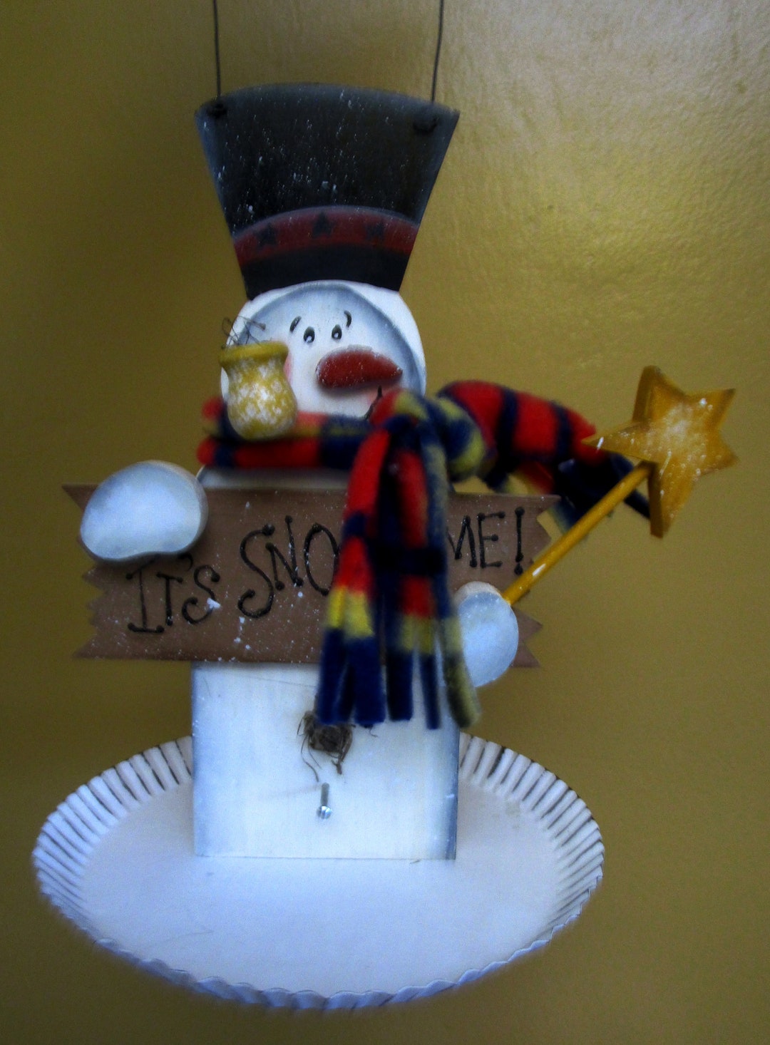 Bird Feeder, Wooden Snowman, Christmas Decor, Bird Feeders, Vintage