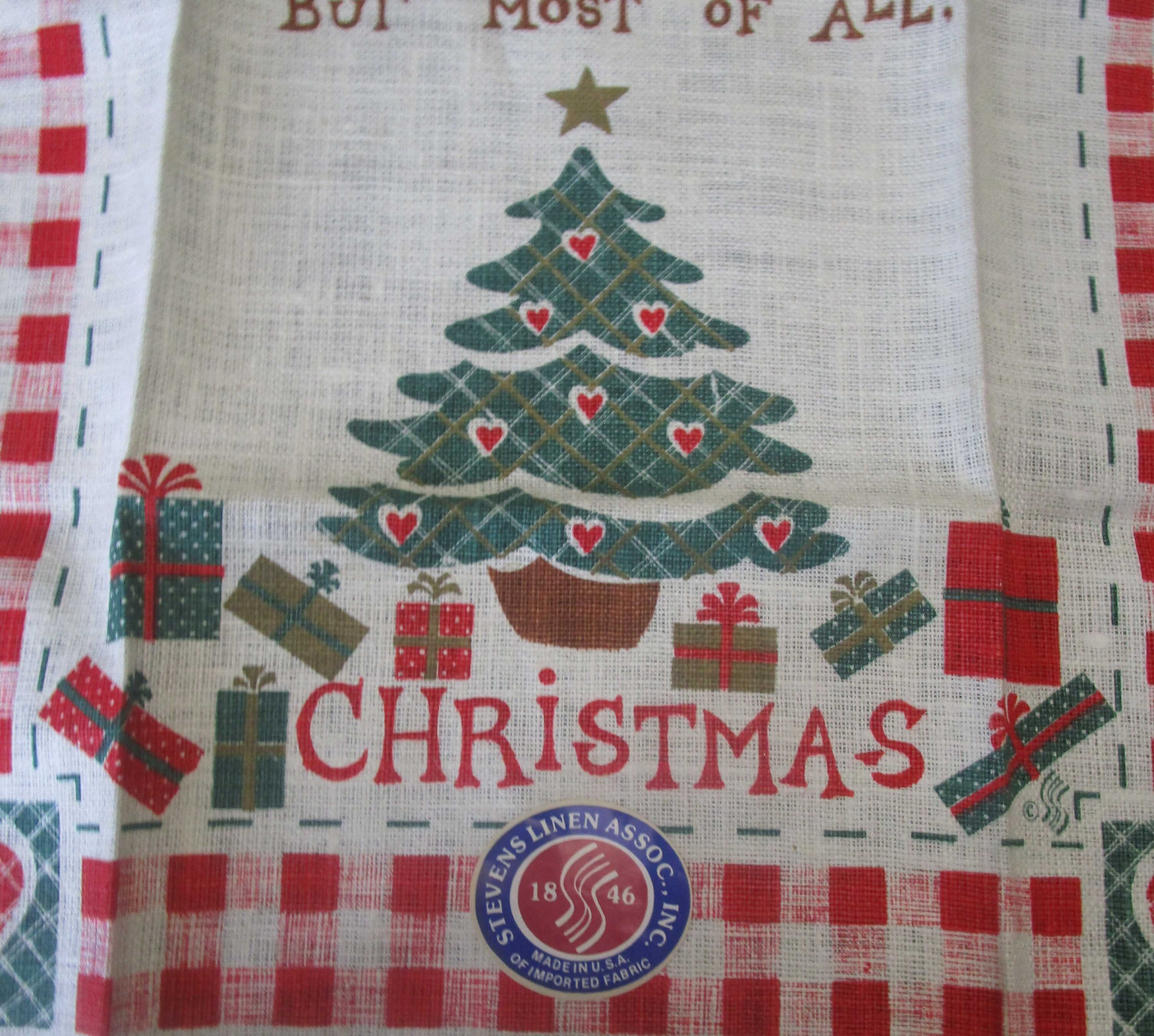 Steven Linens Christmas Towel Linen Towel Stevens Linen Print Towels - Etsy UK