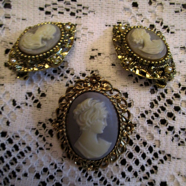 Cameo Brooch, Earrings, Vintage Cameo, Victorian Jewelry, Vintage Brooches, Costume Jewelry, Vintage Cameos, Cameo Pins, Antique Cameos