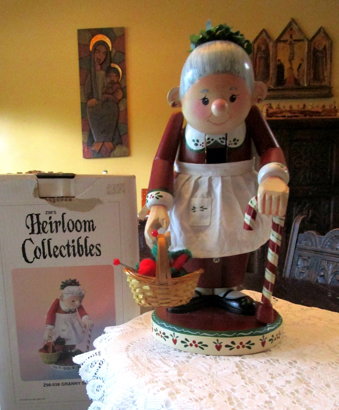 Zims, Nutcracker, Heirloom Collectibles, Granny Santa, Vintage