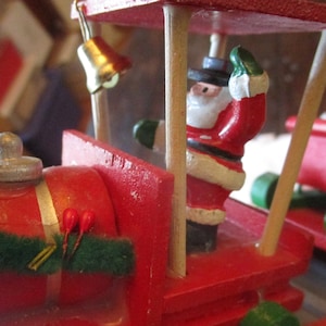 Christmas Train, Santa Fe Express, Wooden Train, Vintage Christmas, Wooden Toy, Wooden Ornament, Christmas Decor, Santas Train