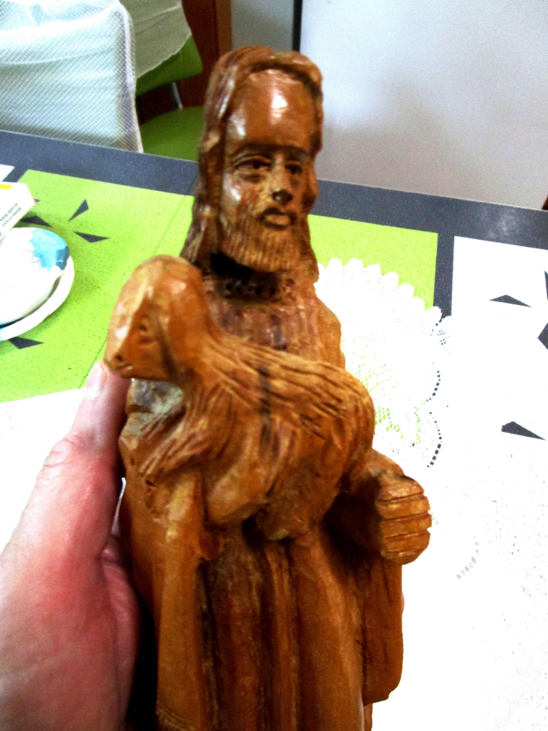 Religious Carving, Jesus Carving, Religious Decor, Good Shepherd, Wood Carvings, Religious Statues, Religious Statuary, Vintage Religious