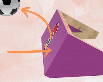 DIY サッカーリバウンドボードプラン - 3 サイズ、角度調整可能、パス