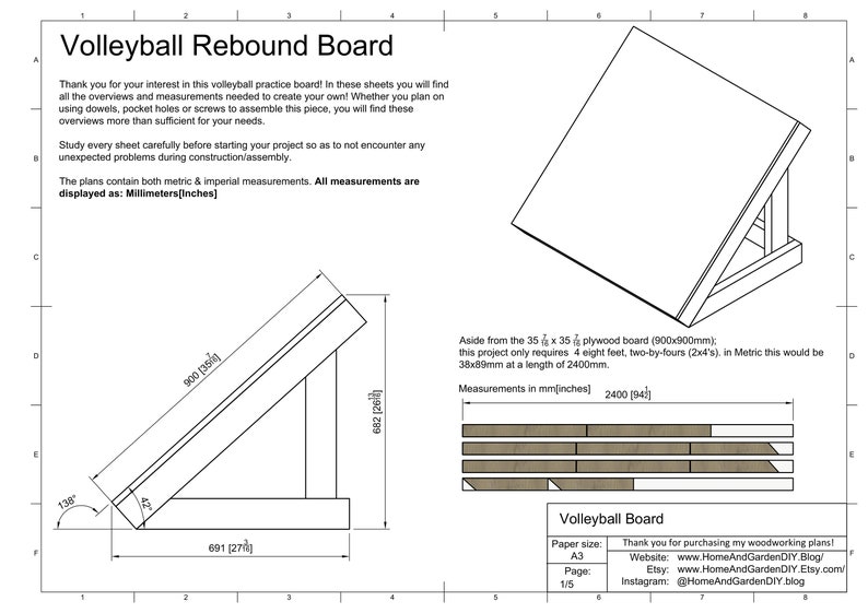 Volleyball Rebound Board Etsy