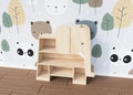 Elephant bookcase / Montessori cabinet bookshelf / downloadable PDF woodworking plans
