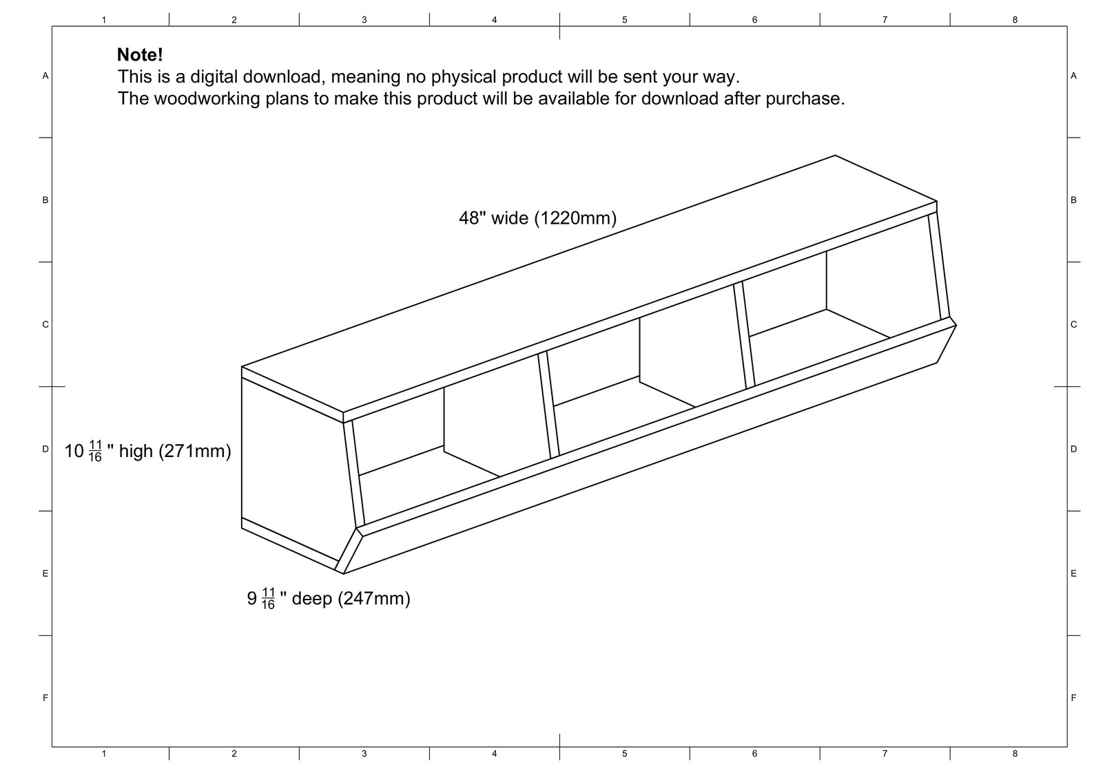 Toy Storage Bin / Montessori Toy Box Woodworking Plans Etsy