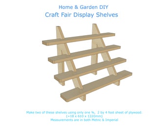 Craft Fair Display Shelves / Plywood DIY Display shelf / Woodworking plans PDF