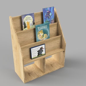 Librería Montessori Midi para cubiertas frontales / planos PDF de carpintería de muebles para niños pequeños DIY