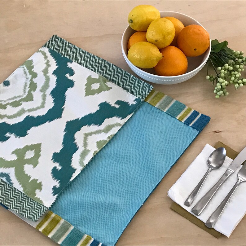 PLACEMAT REVERSIBLE, Beautiful Oneoff, Handmade From Ecofriendly