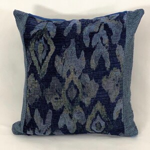DECORATIVE THROW PILLOW - Beautiful, One-Off, 2 Distinct Sides, Handmade from Eco-Friendly Recycled Fabrics - 1 ea.