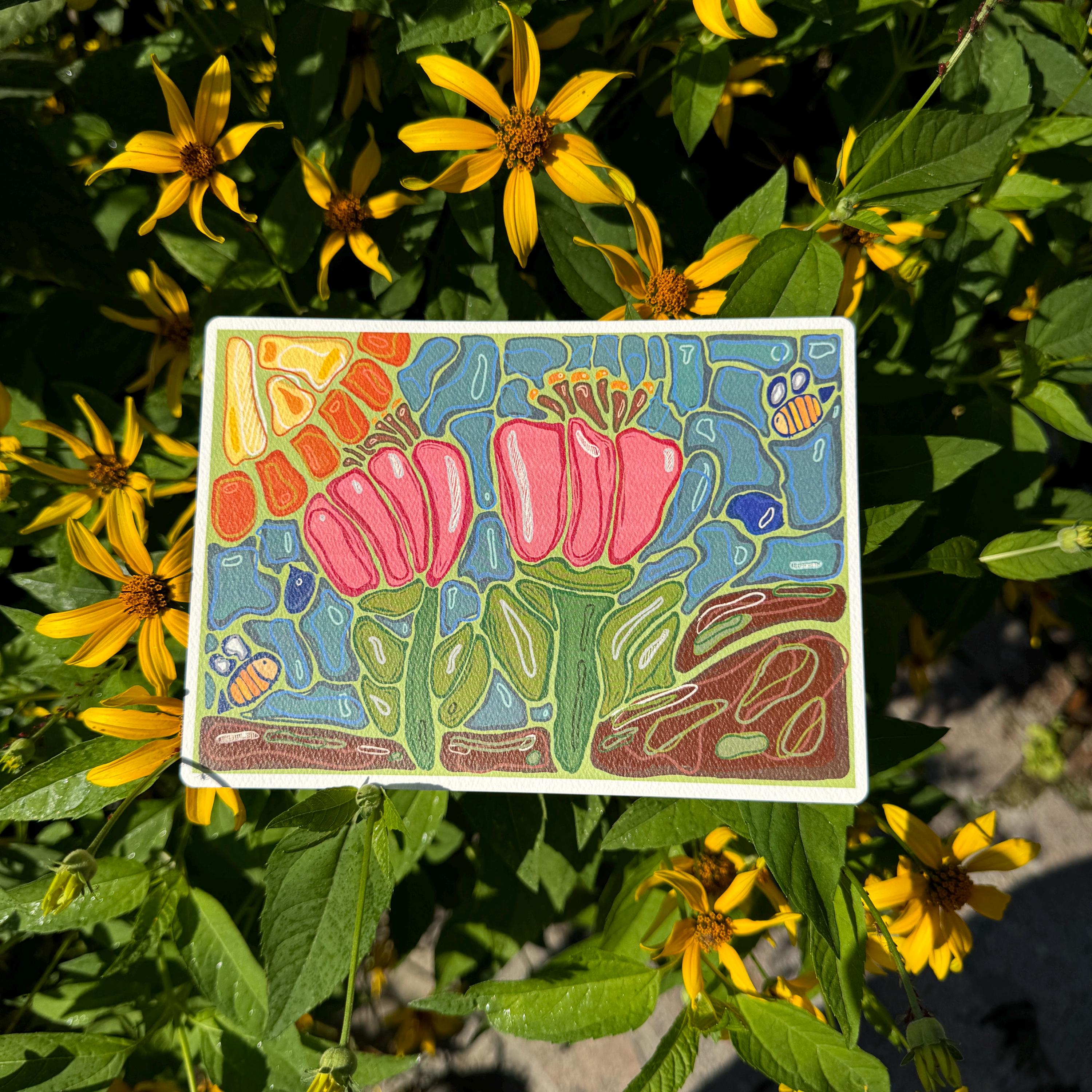 Pieces of Nature Tulip 5"x7" Art Print