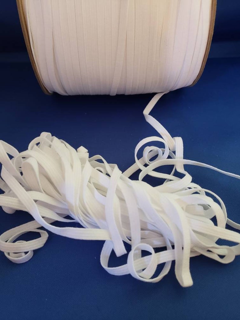 1/4 inch Latex Free Elastic White 1/4 Flat Elastic 1/4 Etsy