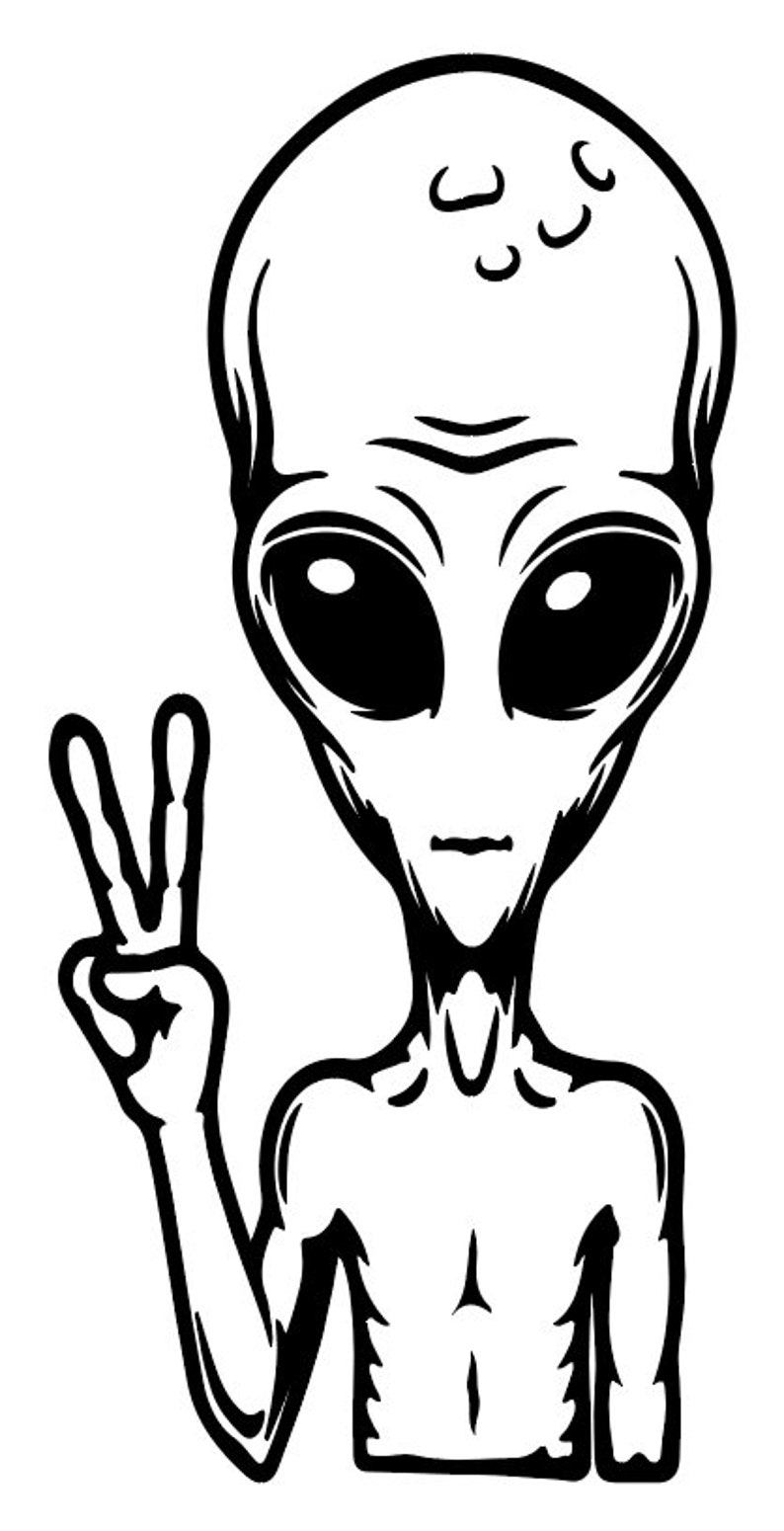 Svg File Instant Download Alien U.F.O Space Silhouette - Etsy